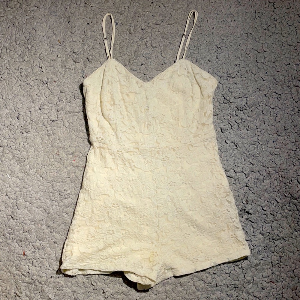 White short jumpsuit